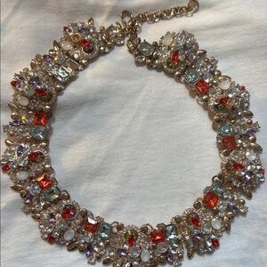 Eye Candy Vibrant Red and Blue Gem Necklace